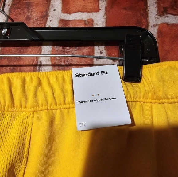 NIKE Air Jordan MVP Shorts Yellow Mesh Sundial Basketball Men's Size Large - Picture 3 of 7